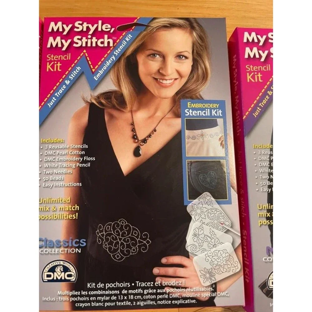 My style My Stitch Stencil Embroidery kits 10pc